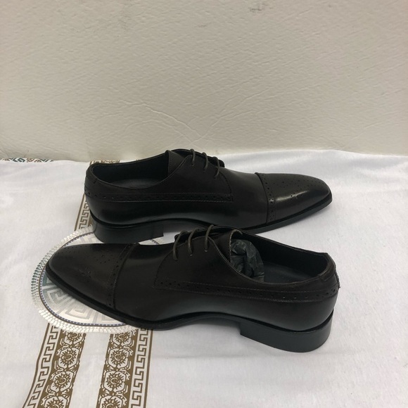 Duca shoes brown oxford captoe Italian leather - Picture 3 of 4